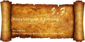 Vesztergom Florina névjegykártya